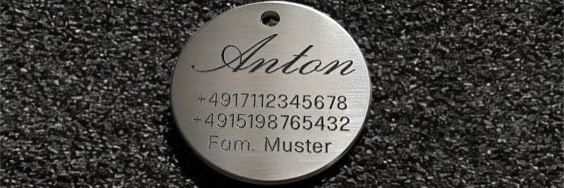 Hundemarke Edelstahl rund 40 mm