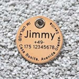 Hundemarke Leder 36 mm