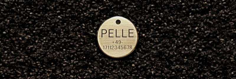 Hundemarke Messing rund 25 mm