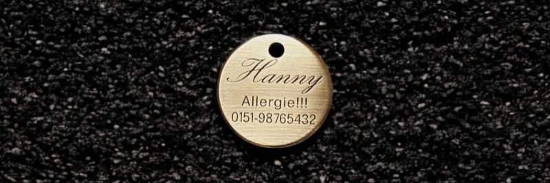 Hundemarke Messing rund 30 mm