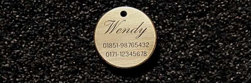 Hundemarke Messing rund 35 mm