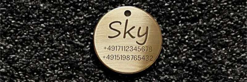 Hundemarke Messing rund 405 mm