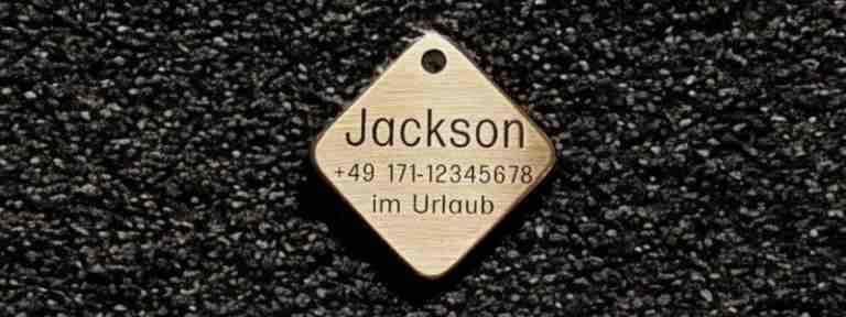 Hundemarke Messing sonstige, Raute 38 mm, beidseitig