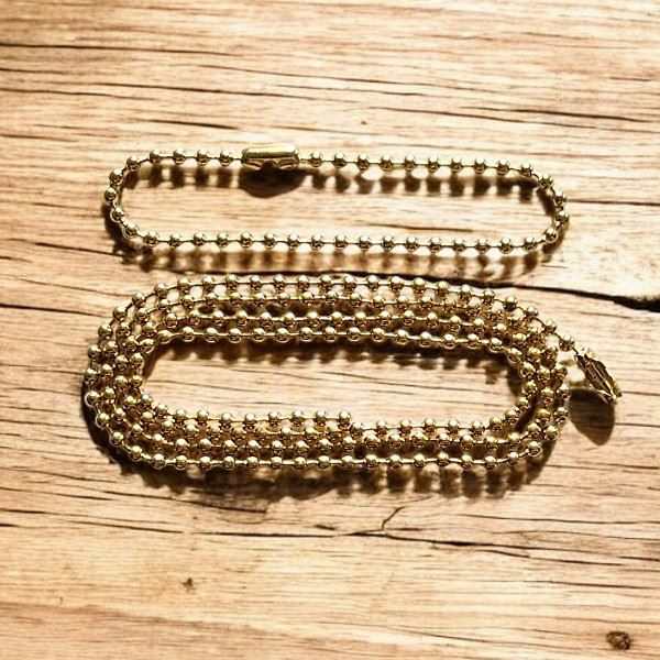 Original Army-DogTag Kette goldfarbig