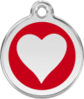 hundemarke reddingo herz rot