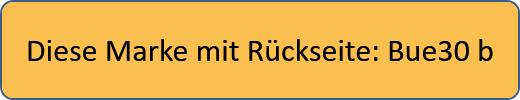 Diese Marke mit Rückseite: Bue30 b